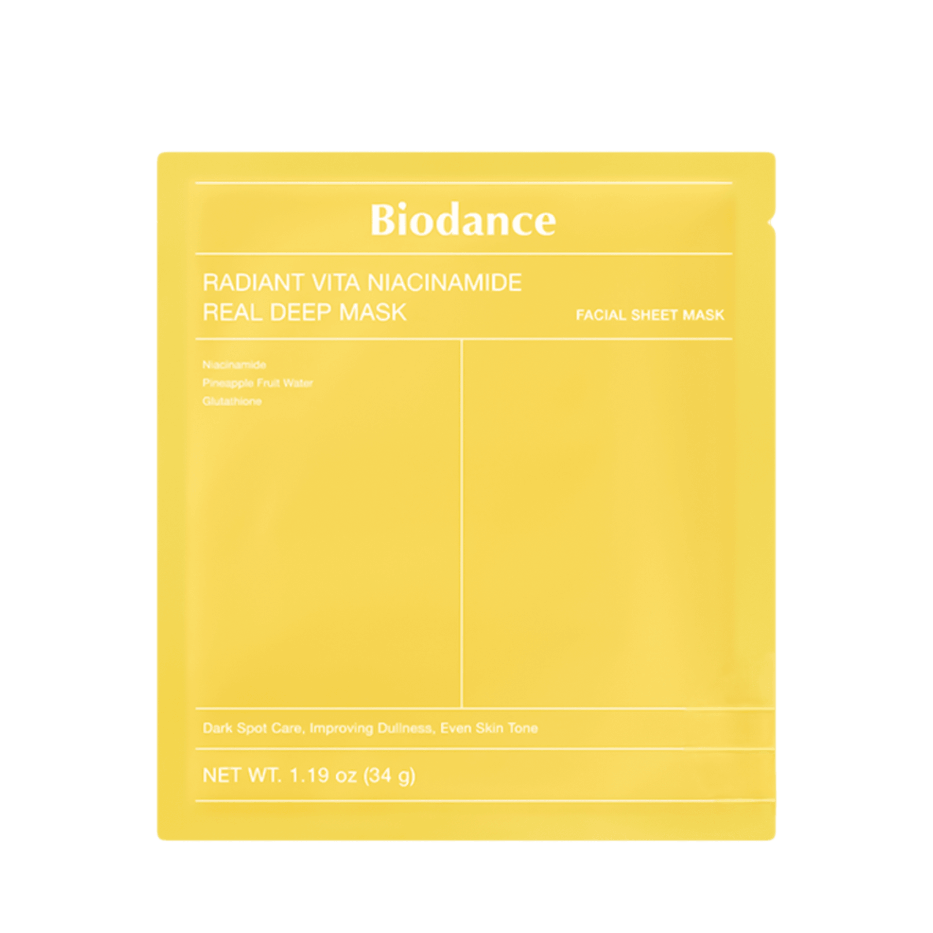 BIODANCE Radiant Vita Niacinamide Real Deep Mask (1pcs)