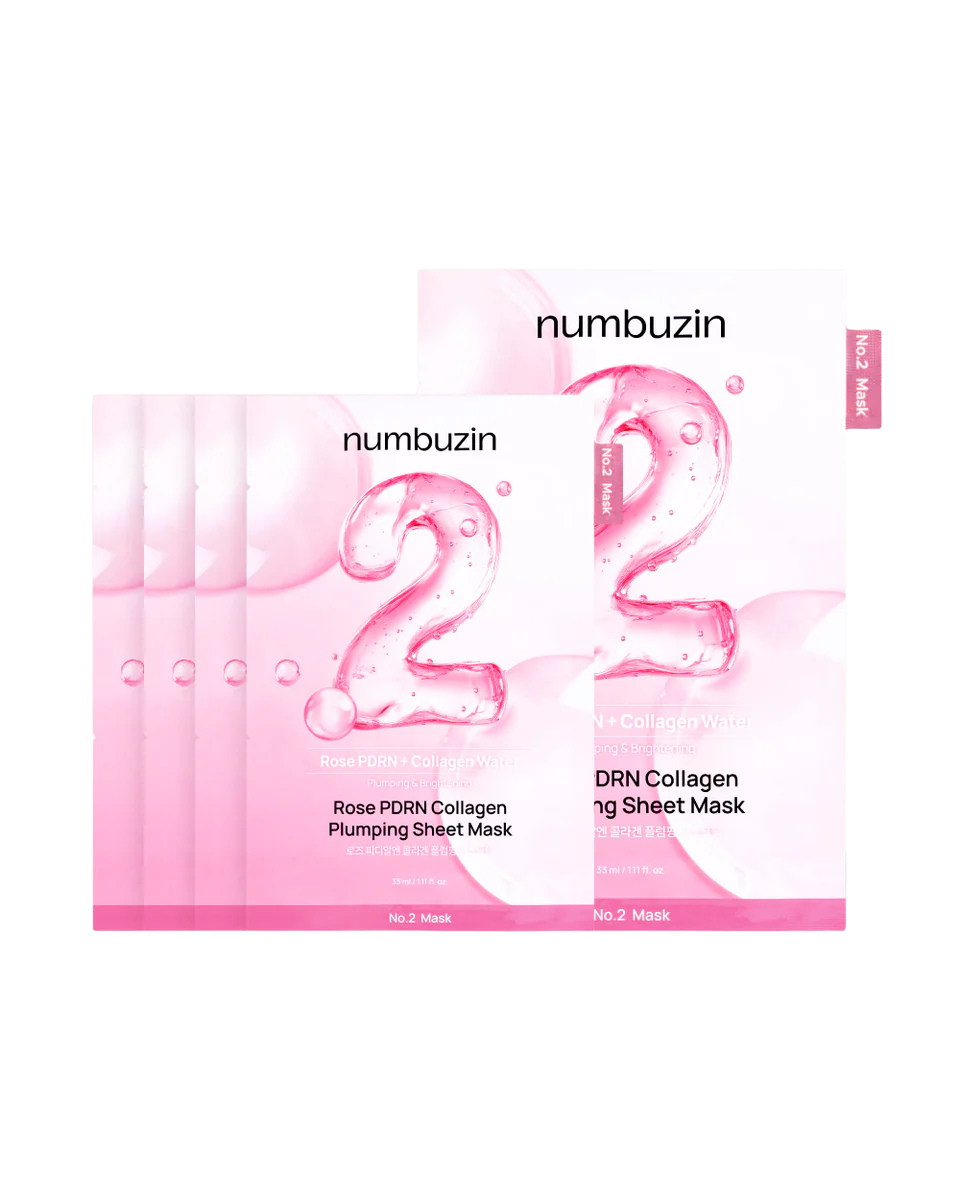 Numbuzin No. 2 Rose PDRN Collagen Plumping Sheet Mask 1pcs