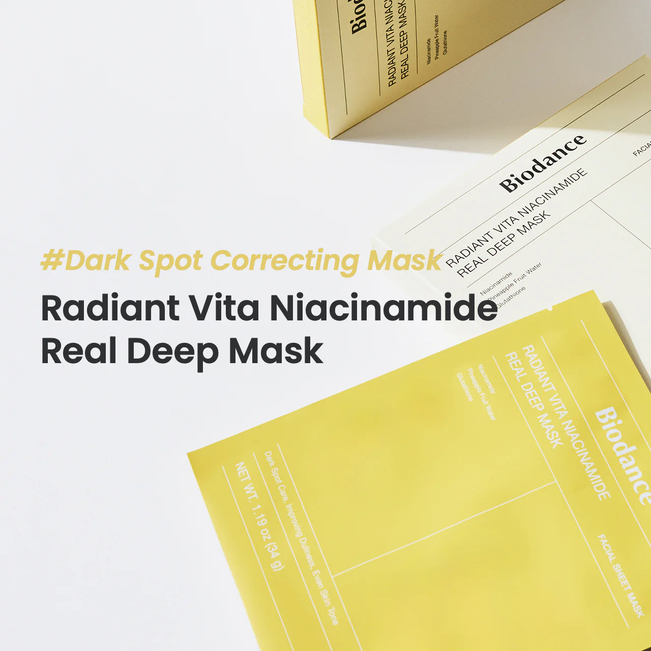 BIODANCE Radiant Vita Niacinamide Real Deep Mask (1pcs)