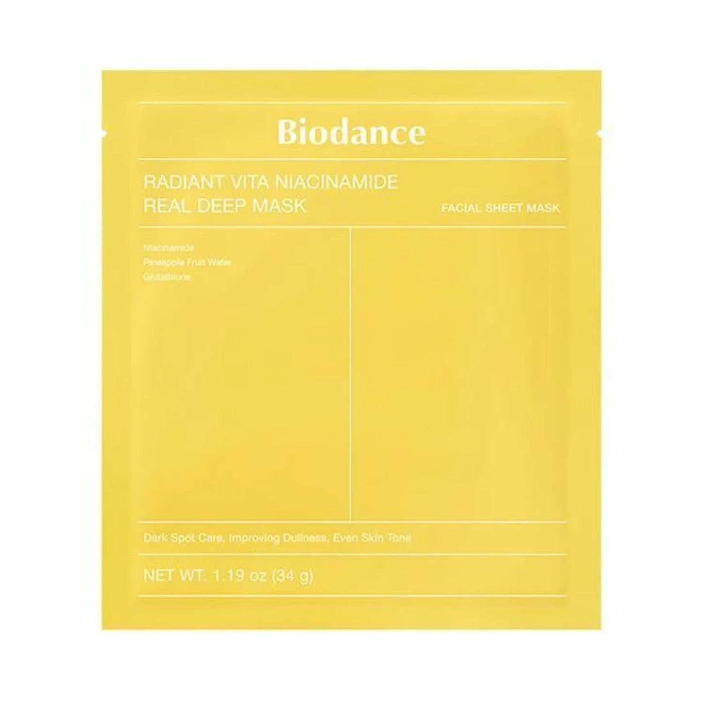 BIODANCE Radiant Vita Niacinamide Real Deep Mask (1pcs)